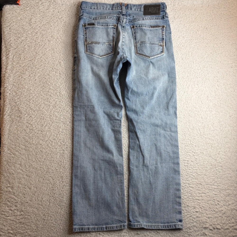 Ariat M2 Relaxed Boot Cut Jeans Mens 32x30 Light Wash Denim Western Cowboy